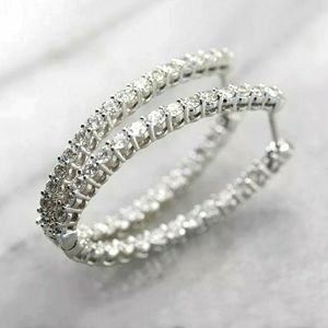 .925 double sided (in & out) cz hoops